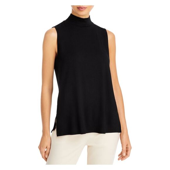 & BASICS Womens Sleeveless Mock Neck Wear To Work Top - Picture 1 of 4